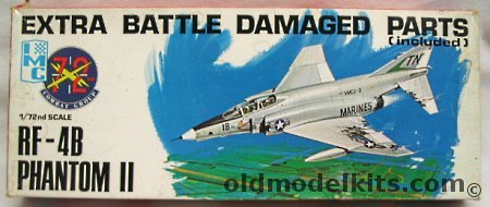IMC 1/72 RF-4B Phantom II with Extra Battle Damaged Parts - USAF or Marines VMCJ-3, 481-100 plastic model kit